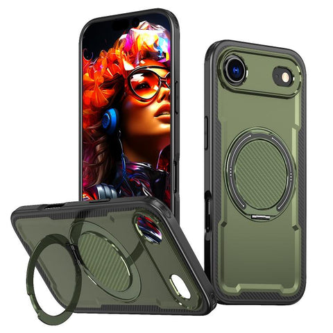 kalebol Metal 360 Degree Rotation Holder MagSafe Phone Case, For iPhone 18 Pro, For iPhone 18 Pro Max, For iPhone 17e / 16e, For iPhone 17 Pro Max, For iPhone 17 Pro, For iPhone 17, For iPhone 17 Air, For iPhone 16 Pro Max