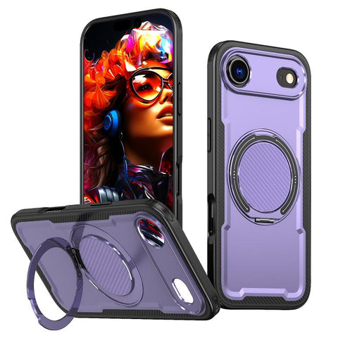 kalebol Metal 360 Degree Rotation Holder MagSafe Phone Case, For iPhone 18 Pro, For iPhone 18 Pro Max, For iPhone 17e / 16e, For iPhone 17 Pro Max, For iPhone 17 Pro, For iPhone 17, For iPhone 17 Air, For iPhone 16 Pro Max
