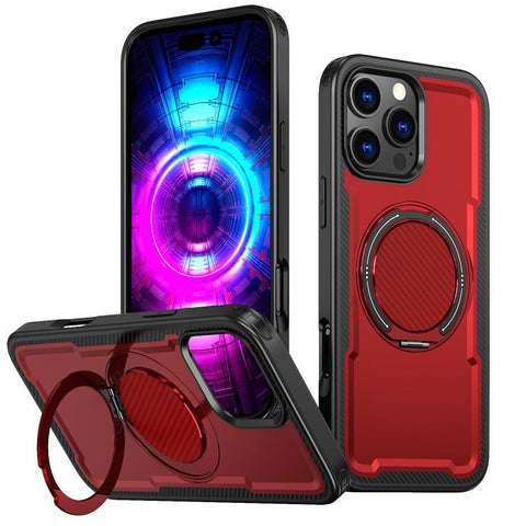 kalebol Metal 360 Degree Rotation Holder MagSafe Phone Case, For iPhone 18 Pro, For iPhone 18 Pro Max, For iPhone 17e / 16e, For iPhone 17 Pro Max, For iPhone 17 Pro, For iPhone 17, For iPhone 17 Air, For iPhone 16 Pro Max