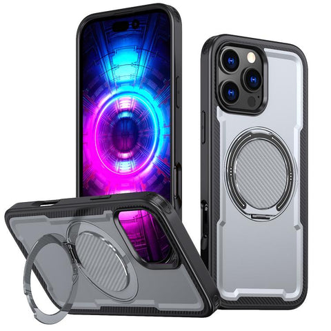 kalebol Metal 360 Degree Rotation Holder MagSafe Phone Case, For iPhone 18 Pro, For iPhone 18 Pro Max, For iPhone 17e / 16e, For iPhone 17 Pro Max, For iPhone 17 Pro, For iPhone 17, For iPhone 17 Air, For iPhone 16 Pro Max
