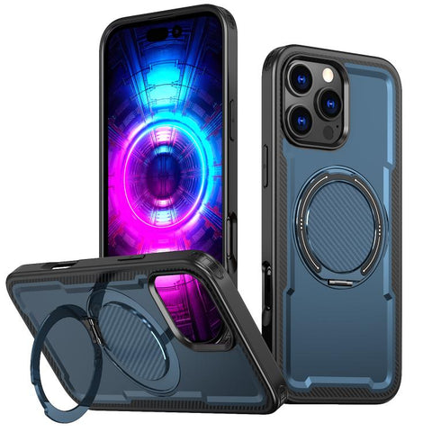 kalebol Metal 360 Degree Rotation Holder MagSafe Phone Case, For iPhone 18 Pro, For iPhone 18 Pro Max, For iPhone 17e / 16e, For iPhone 17 Pro Max, For iPhone 17 Pro, For iPhone 17, For iPhone 17 Air, For iPhone 16 Pro Max