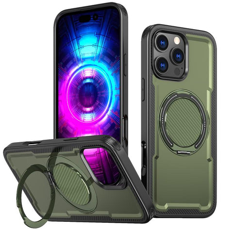 kalebol Metal 360 Degree Rotation Holder MagSafe Phone Case, For iPhone 18 Pro, For iPhone 18 Pro Max, For iPhone 17e / 16e, For iPhone 17 Pro Max, For iPhone 17 Pro, For iPhone 17, For iPhone 17 Air, For iPhone 16 Pro Max
