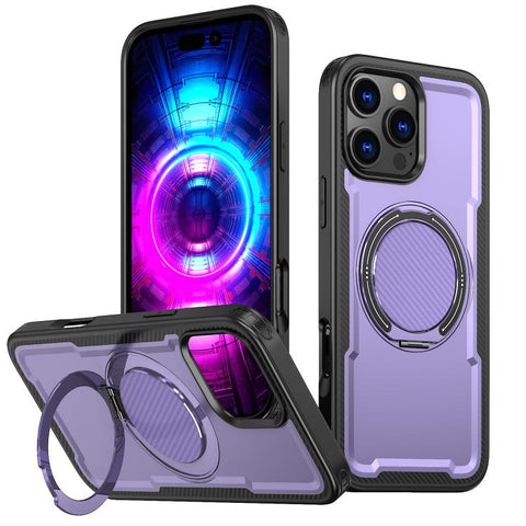 kalebol Metal 360 Degree Rotation Holder MagSafe Phone Case, For iPhone 18 Pro, For iPhone 18 Pro Max, For iPhone 17e / 16e, For iPhone 17 Pro Max, For iPhone 17 Pro, For iPhone 17, For iPhone 17 Air, For iPhone 16 Pro Max