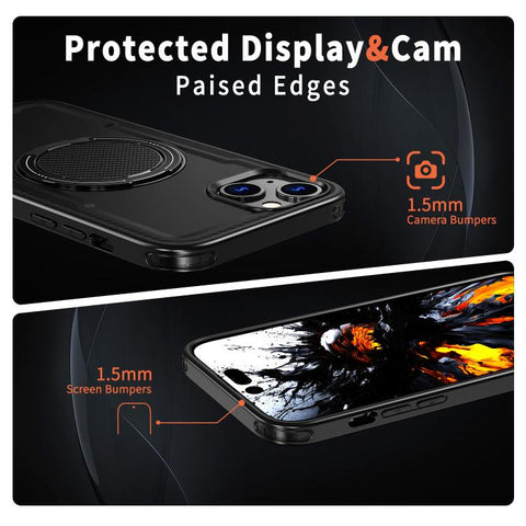 kalebol Metal 360 Degree Rotation Holder MagSafe Phone Case, For iPhone 14, For iPhone 14 Pro, For iPhone 14 Pro Max, For iPhone 13 Pro, For iPhone 13