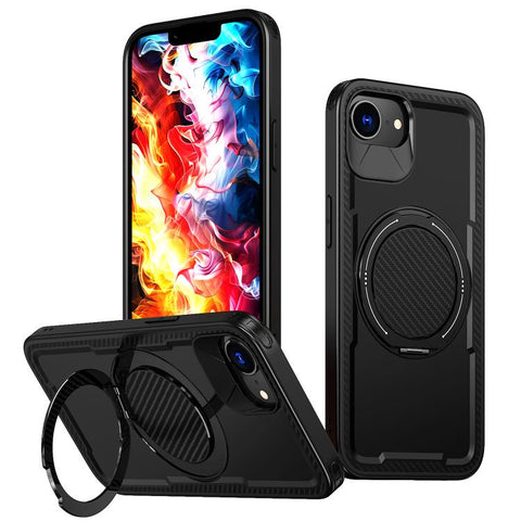 kalebol Metal 360 Degree Rotation Holder MagSafe Phone Case, For iPhone 18 Pro, For iPhone 18 Pro Max, For iPhone 17e / 16e, For iPhone 17 Pro Max, For iPhone 17 Pro, For iPhone 17, For iPhone 17 Air, For iPhone 16 Pro Max