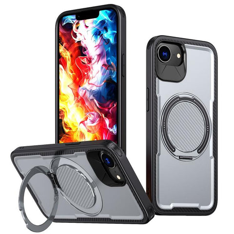 kalebol Metal 360 Degree Rotation Holder MagSafe Phone Case, For iPhone 18 Pro, For iPhone 18 Pro Max, For iPhone 17e / 16e, For iPhone 17 Pro Max, For iPhone 17 Pro, For iPhone 17, For iPhone 17 Air, For iPhone 16 Pro Max