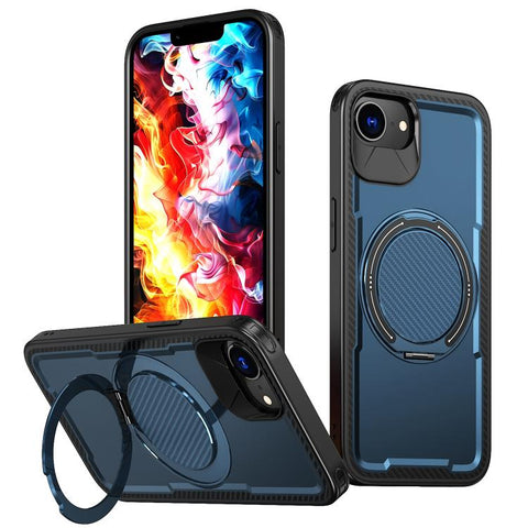 kalebol Metal 360 Degree Rotation Holder MagSafe Phone Case, For iPhone 18 Pro, For iPhone 18 Pro Max, For iPhone 17e / 16e, For iPhone 17 Pro Max, For iPhone 17 Pro, For iPhone 17, For iPhone 17 Air, For iPhone 16 Pro Max