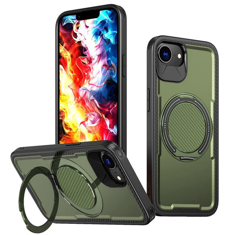 kalebol Metal 360 Degree Rotation Holder MagSafe Phone Case, For iPhone 18 Pro, For iPhone 18 Pro Max, For iPhone 17e / 16e, For iPhone 17 Pro Max, For iPhone 17 Pro, For iPhone 17, For iPhone 17 Air, For iPhone 16 Pro Max