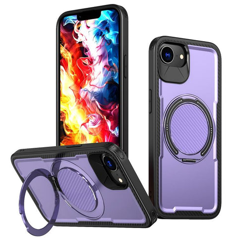 kalebol Metal 360 Degree Rotation Holder MagSafe Phone Case, For iPhone 18 Pro, For iPhone 18 Pro Max, For iPhone 17e / 16e, For iPhone 17 Pro Max, For iPhone 17 Pro, For iPhone 17, For iPhone 17 Air, For iPhone 16 Pro Max