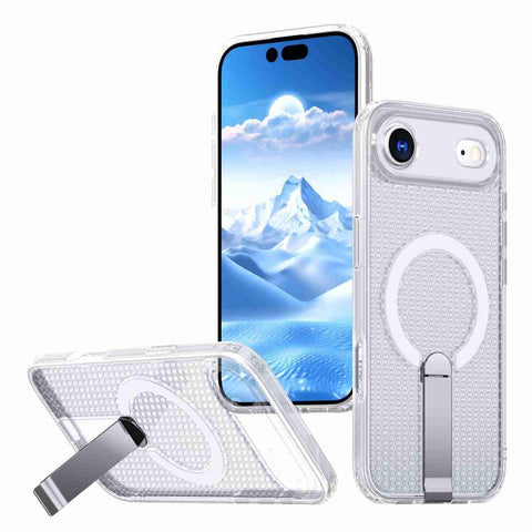 kalebol Honeycomb Cooling MagSafe Holder Phone Case, For iPhone 18 Pro, For iPhone 18 Pro Max, For iPhone 17e / 16e, For iPhone 17 Pro Max, For iPhone 17 Pro, For iPhone 17, For iPhone Air, For iPhone 16 Pro Max