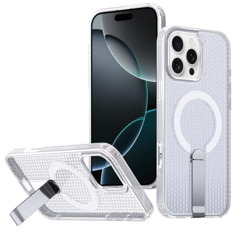 kalebol Honeycomb Cooling MagSafe Holder Phone Case, For iPhone 18 Pro, For iPhone 18 Pro Max, For iPhone 17e / 16e, For iPhone 17 Pro Max, For iPhone 17 Pro, For iPhone 17, For iPhone Air, For iPhone 16 Pro Max