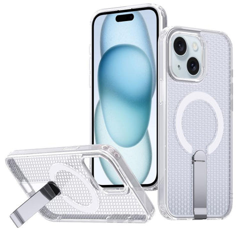 kalebol Honeycomb Cooling MagSafe Holder Phone Case, For iPhone 16 Pro, For iPhone 16 Plus, For iPhone 16, For iPhone 15 Pro Max, For iPhone 15 Pro, For iPhone 15 Plus, For iPhone 15, For iPhone 14 Plus