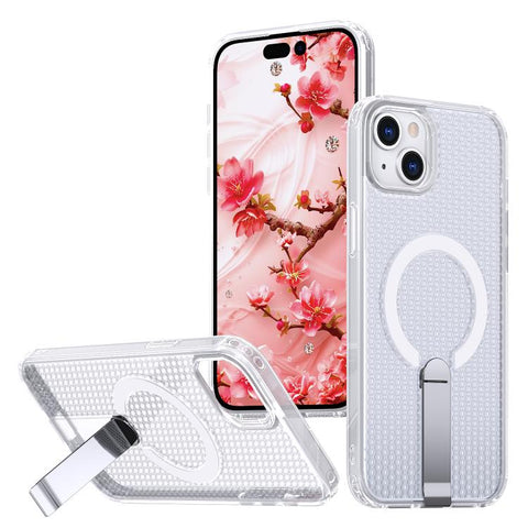 kalebol Honeycomb Cooling MagSafe Holder Phone Case, For iPhone 16 Pro, For iPhone 16 Plus, For iPhone 16, For iPhone 15 Pro Max, For iPhone 15 Pro, For iPhone 15 Plus, For iPhone 15, For iPhone 14 Plus