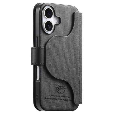 Twill Fabric MagSafe RFID Anti-theft Zipper Wallet Leather Phone Case, For iPhone 18 / 17, For iPhone 18 Pro / 17 Pro, For iPhone 18 Pro Max / 17 Pro Max, For iPhone 17e / 16e, For iPhone Air, For iPhone 16 Pro Max, For iPhone 16 Pro, For iPhone 16 Plu...