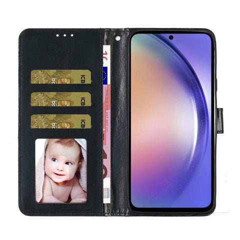 Glitter Powder Flip Leather Phone Case, For Samsung Galaxy M36 5G