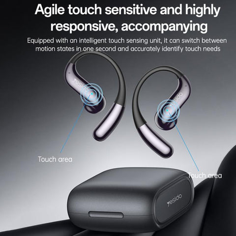 Yesido YSP28 ENC Noise Reduction Ear-hook Open OWS Bluetooth Earphone, YSP28