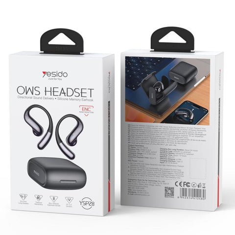 Yesido YSP28 ENC Noise Reduction Ear-hook Open OWS Bluetooth Earphone, YSP28