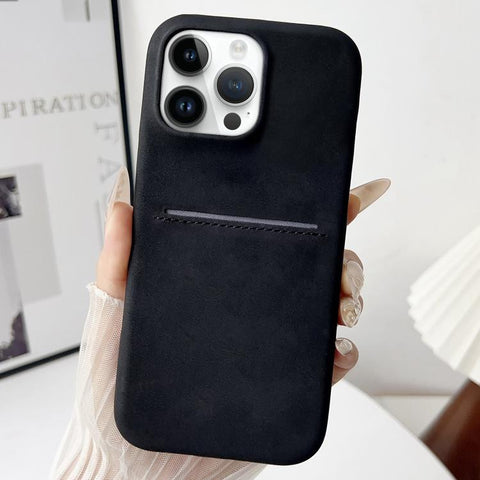 Skin Feel Sheepskin Card Slot Phone Case, For iPhone 12 / 12 Pro, For iPhone 12 Pro Max