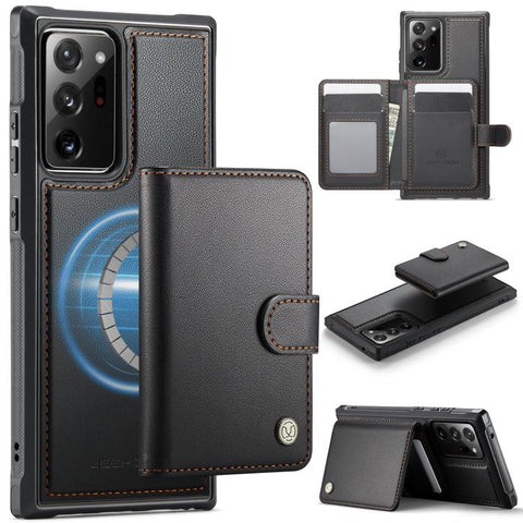 JEEHOOD J09 Buckle Card Bag MagSafe Magnetic Style RFID Leather Phone Case, For Samsung Galaxy Note20 Ultra, For Samsung Galaxy Note10