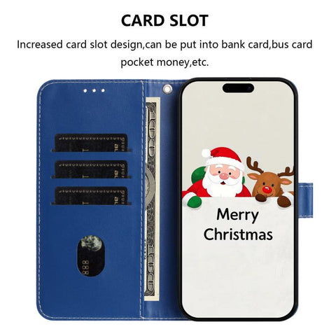 Christmas Series Buckle Leather Phone Case with Hand Strap, For Samsung Galaxy A16 5G / 4G, For Samsung Galaxy A05s / F14 4G, For Samsung Galaxy M35 5G, For Samsung Galaxy M55 5G / C55 5G, For Samsung Galaxy M15 5G / F15 5G, For Samsung Galaxy A15 5G /...
