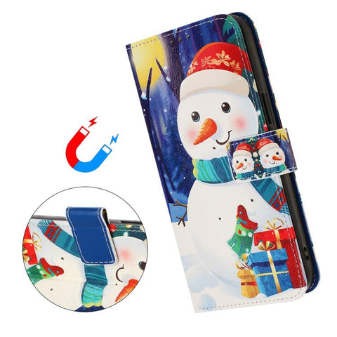 Christmas Series Buckle Leather Phone Case with Hand Strap, For Samsung Galaxy A16 5G / 4G, For Samsung Galaxy A05s / F14 4G, For Samsung Galaxy M35 5G, For Samsung Galaxy M55 5G / C55 5G, For Samsung Galaxy M15 5G / F15 5G, For Samsung Galaxy A15 5G /...
