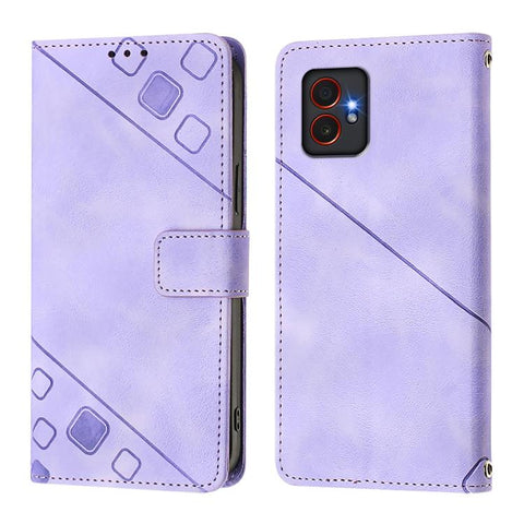 Skin-feel Embossed Leather Phone Case, For Samsung Galaxy XCover7 Pro