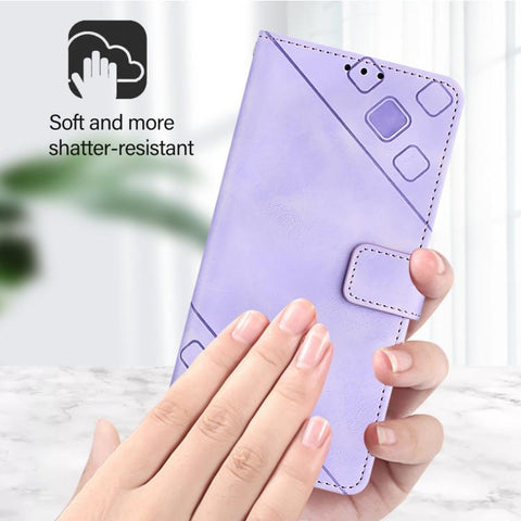 Skin-feel Embossed Leather Phone Case, For Samsung Galaxy XCover7 Pro