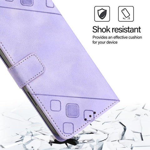 Skin-feel Embossed Leather Phone Case, For Samsung Galaxy XCover7 Pro