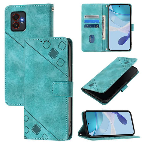 Skin-feel Embossed Leather Phone Case, For Samsung Galaxy XCover7 Pro