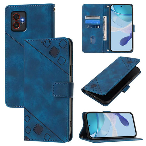 Skin-feel Embossed Leather Phone Case, For Samsung Galaxy XCover7 Pro