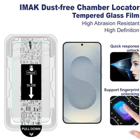 imak Dust-free Chamber Locator H Series Tempered Glass Film, For Samsung Galaxy S26+ 5G, For Samsung Galaxy S26 Ultra 5G, For Samsung Galaxy S26 5G, For Samsung Galaxy S25 Edge 5G, For Samsung Galaxy S25 5G, For Samsung Galaxy S25+ 5G                  ...