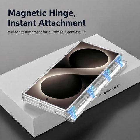GKK Integrated Magsafe PC Magnetic Folding Hinge Phone Case, For Galaxy Z Fold8 Ultra 5G, For Samsung Galaxy Z Fold7 5G