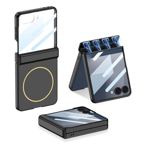 GKK Integrated MagSafe Magnetic Full Coverage Phone Case, For Galaxy Z Flip8 5G, For Samsung Galaxy Z Flip7 5G
