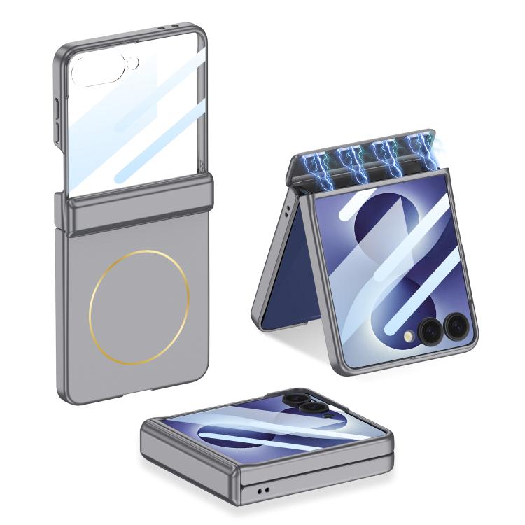 GKK Integrated MagSafe Magnetic Full Coverage Phone Case, For Galaxy Z Flip8 5G, For Samsung Galaxy Z Flip7 5G