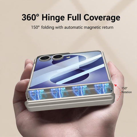 GKK Integrated MagSafe Magnetic Full Coverage Phone Case, For Galaxy Z Flip8 5G, For Samsung Galaxy Z Flip7 5G