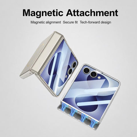 GKK Integrated MagSafe Magnetic Full Coverage Phone Case, For Galaxy Z Flip8 5G, For Samsung Galaxy Z Flip7 5G