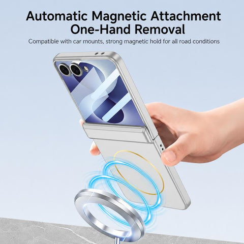 GKK Integrated MagSafe Magnetic Full Coverage Phone Case, For Galaxy Z Flip8 5G, For Samsung Galaxy Z Flip7 5G