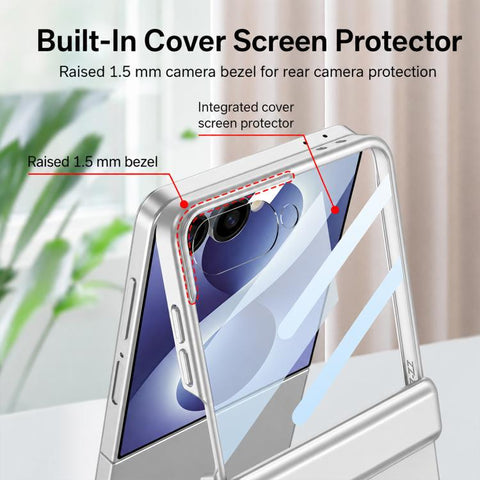 GKK Integrated MagSafe Magnetic Full Coverage Phone Case, For Galaxy Z Flip8 5G, For Samsung Galaxy Z Flip7 5G