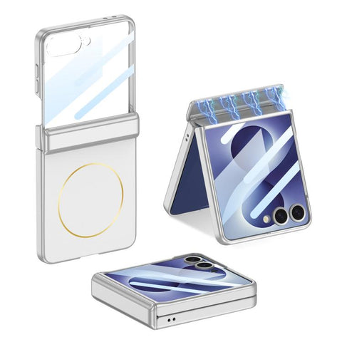 GKK Integrated MagSafe Magnetic Full Coverage Phone Case, For Galaxy Z Flip8 5G, For Samsung Galaxy Z Flip7 5G