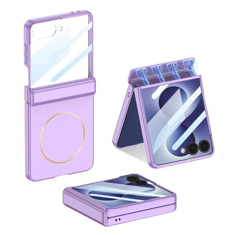 GKK Integrated MagSafe Magnetic Full Coverage Phone Case, For Galaxy Z Flip8 5G, For Samsung Galaxy Z Flip7 5G