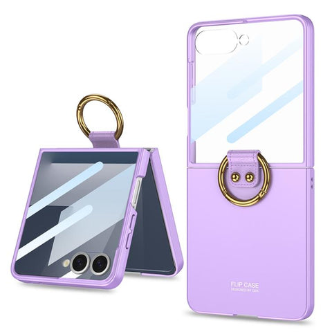 GKK Integrated Ultra-Thin Ring Holder Phone Case, For Galaxy Z Flip8 5G, For Samsung Galaxy Z Flip7 5G