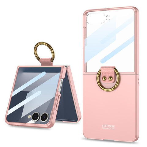GKK Integrated Ultra-Thin Ring Holder Phone Case, For Galaxy Z Flip8 5G, For Samsung Galaxy Z Flip7 5G