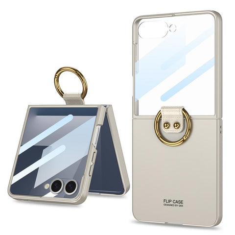 GKK Integrated Ultra-Thin Ring Holder Phone Case, For Galaxy Z Flip8 5G, For Samsung Galaxy Z Flip7 5G