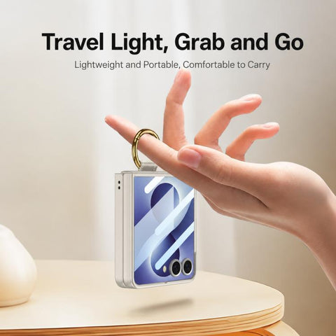 GKK Integrated Ultra-Thin Ring Holder Phone Case, For Galaxy Z Flip8 5G, For Samsung Galaxy Z Flip7 5G