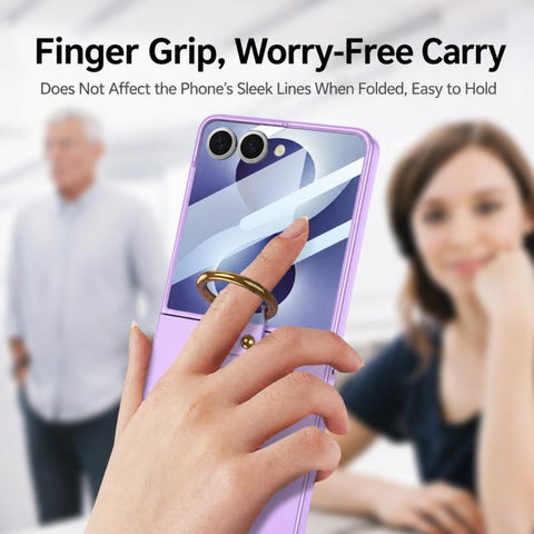 GKK Integrated Ultra-Thin Ring Holder Phone Case, For Galaxy Z Flip8 5G, For Samsung Galaxy Z Flip7 5G