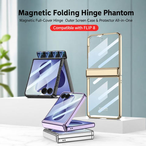 GKK Integrated Magnetic Fold Hinge Shockproof Phone Case, For Galaxy Z Flip8 5G, For Samsung Galaxy Z Flip7 5G