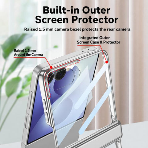 GKK Integrated Magnetic Fold Hinge Shockproof Phone Case, For Galaxy Z Flip8 5G, For Samsung Galaxy Z Flip7 5G