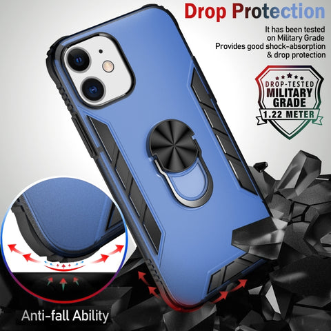 Magnetic Frosted PC + Matte TPU Shockproof Case with Ring Holder, For iPhone 12 Pro Max, For iPhone 12 / 12 Pro, For iPhone 12 mini