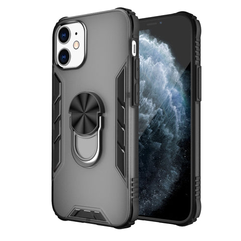 Magnetic Frosted PC + Matte TPU Shockproof Case with Ring Holder, For iPhone 12 Pro Max, For iPhone 12 / 12 Pro, For iPhone 12 mini