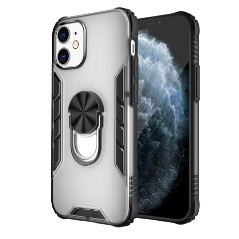Magnetic Frosted PC + Matte TPU Shockproof Case with Ring Holder, For iPhone 12 Pro Max, For iPhone 12 / 12 Pro, For iPhone 12 mini